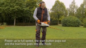 STIHL HS 46 and 56 ꘡ Tips & tricks to start a petrol hedge trimmer | Instruction