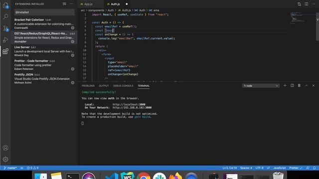 Создание приложения авторизации на React/Node.js. Часть 2 - frontend useRef, useState смотреть онлайн