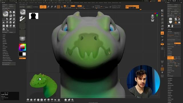 Дракон в Zbrush для начинающих - Часть 2 | CG скульптинг, уроки на русском смотреть онлайн