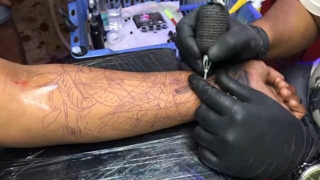 Best pirate ship Tattoo TIME LAPSE l by Akash Das l Rahul Sardar l Tattoo My Life - Kolkata смотреть онлайн