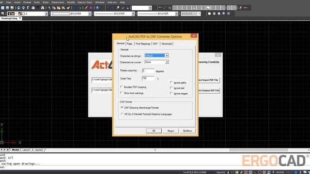 ActCAD - Use pdf underlay or convert pdf file to dxf смотреть онлайн