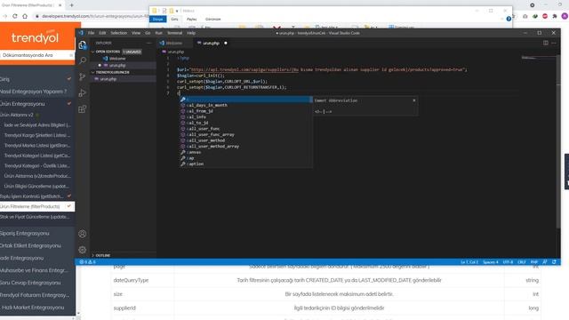 Trendyol php api ile ürün bilgilerini çekme смотреть онлайн