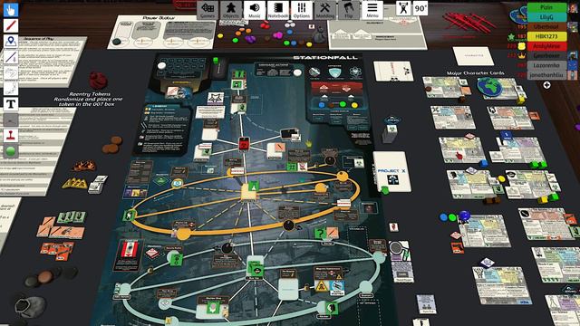 Stationfall playtest (new board) - Almost perfect evacuation (4 players), TTS смотреть онлайн