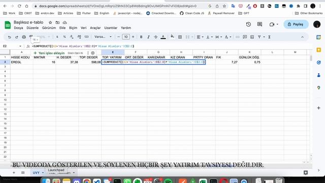 Hisse Portföyü Nasıl Yönetilir? | Excel ile Hisse Portföy Takibi смотреть онлайн