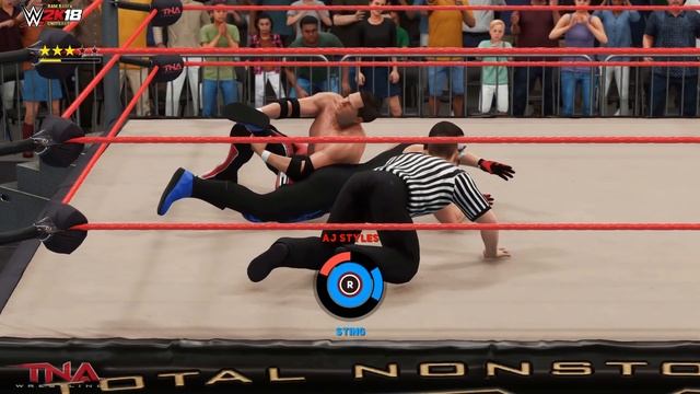 WWE2K18 GAMEPLAY: TNA - AJ Styles VS. Sting [incl. Mods & AI Interference] смотреть онлайн