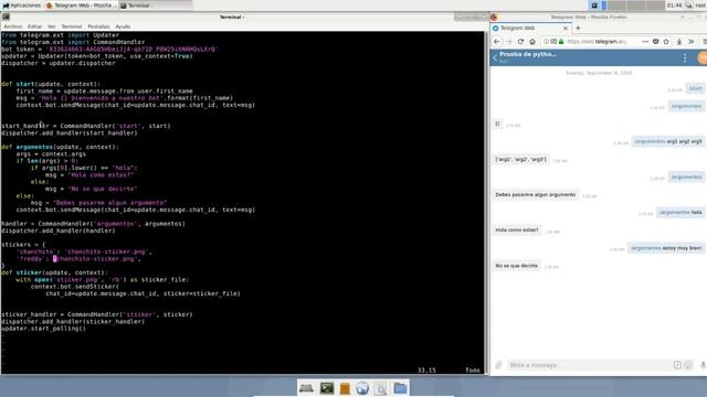 #3.1 Creando bot de telegram con python - Comandos con argumentos смотреть онлайн