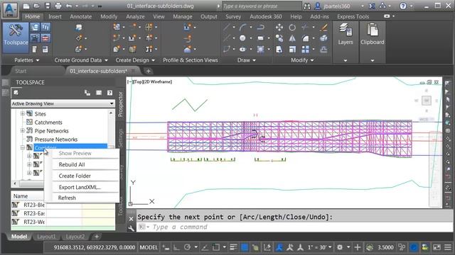Civil 3D 2017 New Features - Organizing Project Data Using Subfolders смотреть онлайн