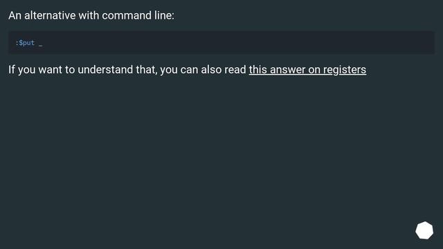 vi: how can I jump to end of file with a new line appended? смотреть онлайн