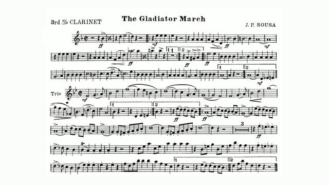 The Gladiator March: 3rd B-flat Clarinet: John Philip Sousa смотреть онлайн