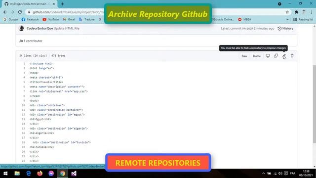 #55 : Course Git && Github | Remote Repositories | Archive/Unarchive Repository In Github | Part 14 смотреть онлайн