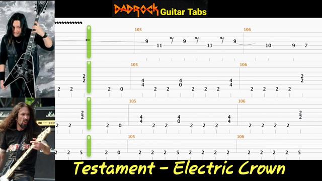 Electric Crown - Testament - Guitar + Bass TABS Lesson (Request) смотреть онлайн