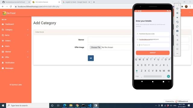 Go Food- Food Delivery App with source code| PHP Admin panel | React Native | Frontend Source Code смотреть онлайн