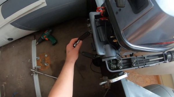 3 Этап: заключительный , установка и регулировка рулевого управления  , на лодку пвх #Ривьера 320 с