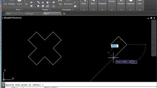 AutocAD 2016 دورة الأوتوكاد # Day 1 # ِِLine تمارين الخط смотреть онлайн