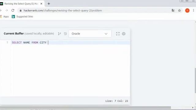 #Rivising the select query 2| Hackerrank SQL solution смотреть онлайн