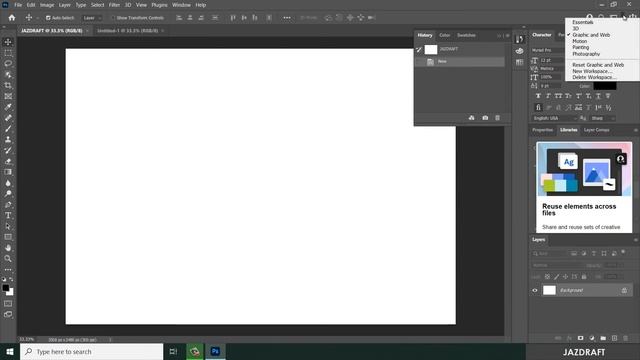 Photoshop CC 2021 For Beginners - (005) - Customizing Interface Workspace