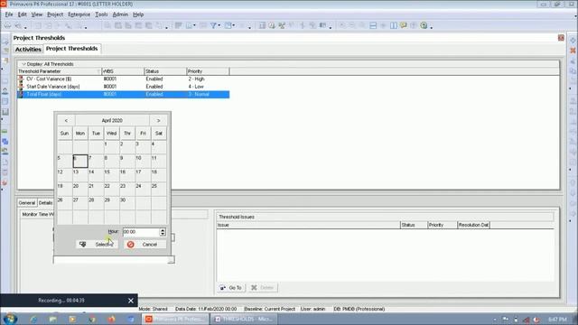 How to add project thresholds in Primavera P6? смотреть онлайн