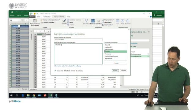 Excel Power Query. Añadir campos calculados | 24/107 | UPV смотреть онлайн