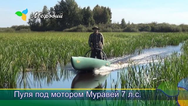 Лодки Мефодий и мотор-болотоход Муравей 7л.с. (26августа 2016г) смотреть онлайн