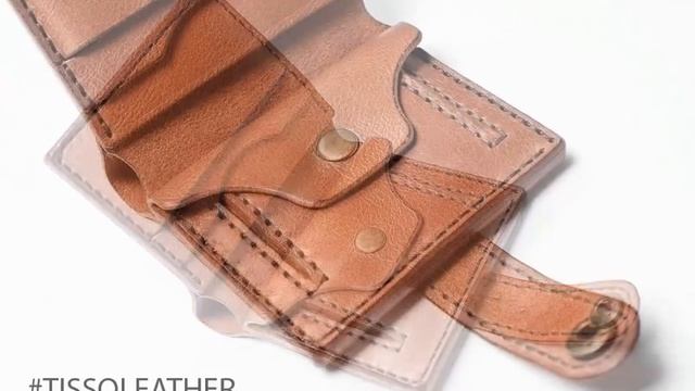 Компактный женский кошелек из натуральной кожи. Ручная работа. смотреть онлайн
