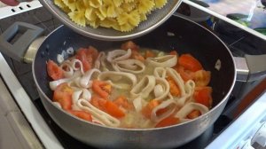 Паста с кальмарами вкусный рецепт за 5-8 минут простой рецепт.