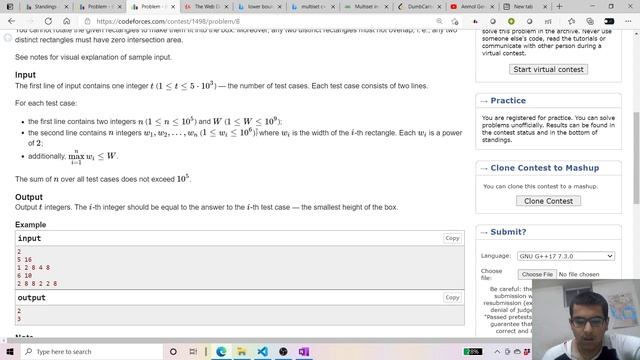 Problem B | Box Fitting | CodeCraft-21 and Cf Round #711 (Div. 2) | Greedy and Binary Search | HIND смотреть онлайн