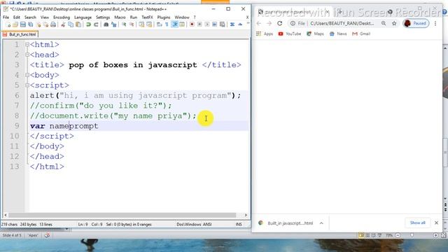 pop up boxes in javascript. in Hindi смотреть онлайн