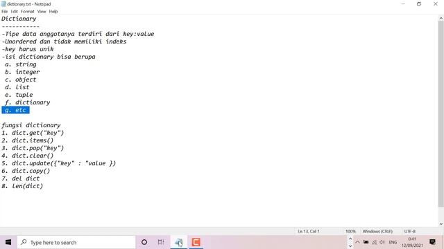 15-PYTHON TUTORIAL (Dictionary Data Type) смотреть онлайн