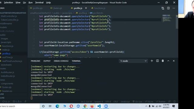 Creating small social site by using Node JS. Part 12։ Creating Profile Page смотреть онлайн