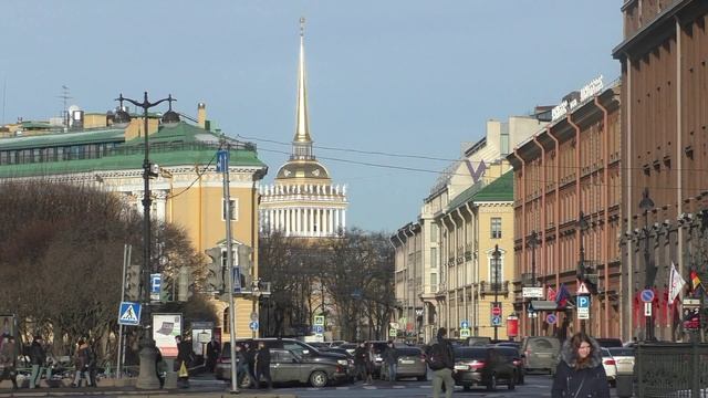 Санкт-Петербург. Исаакиевская площадь зимой. Исаакиевский собор и Мариинский дворец смотреть онлайн