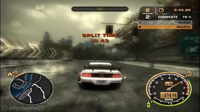 Lawan Si Razor Pake Mobil Blacklist 8 Jewels - NFS Most Wanted смотреть онлайн