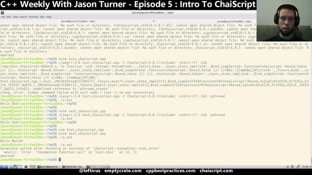 C++ Weekly - Ep 5 Intro To ChaiScript смотреть онлайн
