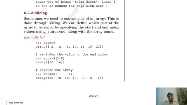 CLASS 11 IP CHAPTER 6 PART 4 | INDEXING AND SLICING OF 1D and 2D NUMPY ARRAY IN PYTHON | CBSE CSI смотреть онлайн