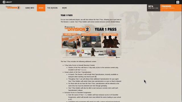 The Division 2 - Year One Pass Content Details and More смотреть онлайн