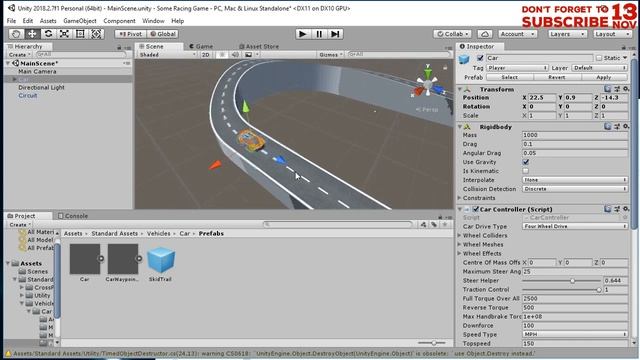 How to Create a Simple Car Race Game in Unity3D #2 - Adding Player's Car смотреть онлайн