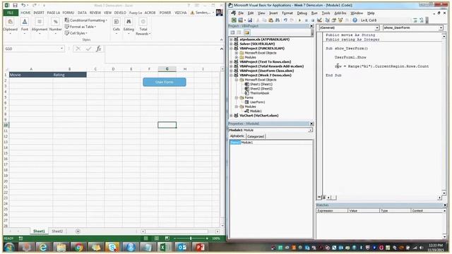 Excel VBA Class - Week 7 смотреть онлайн