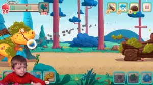 ДИНОЗАВРЫ для Детей Тирекс на Руку Обзор Игра про Динозавров для Детей Lion boy