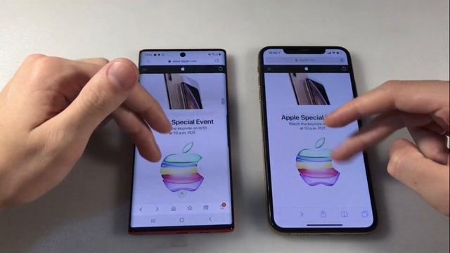 Samsung Galaxy Note 10 vs iPhone XS Max смотреть онлайн