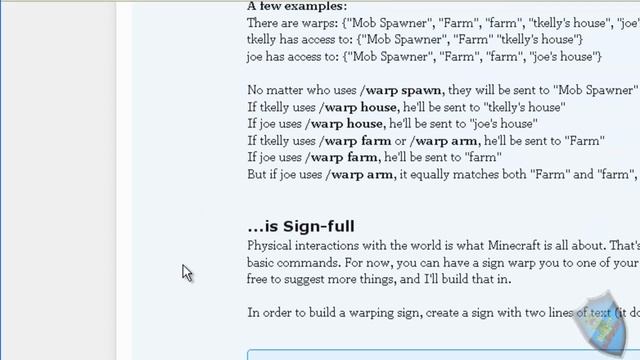 Minecraft bukkit server 1.7.3 Tutorial Plugin My Warp by BukkitSupport смотреть онлайн