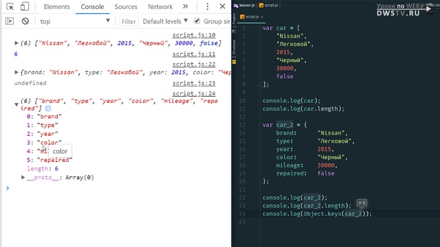 JavaScript - 13 Ассоциативный МАССИВ