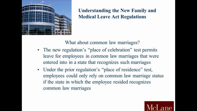Understanding the New Family Medical Leave Act Regulations смотреть онлайн