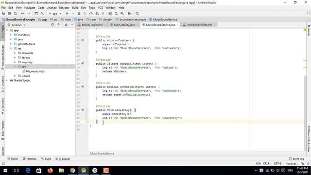 Khởi tạo và sử dụng Bound Service trong Android (Use Binder class) - [Service Part 8] смотреть онлайн