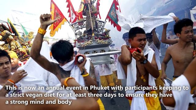 Пытки фестиваля вегетарианства «Phuket Vegetarian Festival» # Отдых в Тайланде смотреть онлайн