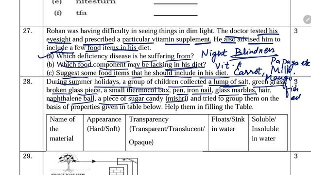 Half Yearly Exam Question Paper / Class-6 SCIENCE /2023 Sample Paper For Kendriya Vidyalaya Student смотреть онлайн