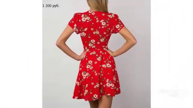 Одежда с AliExpress. Красивое летнее мини-платье с V-образным вырезом и цветочным рисунком. смотреть онлайн