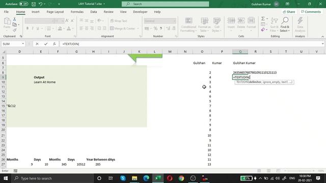 Microsoft Excel Tutorial for Beginners #4 TEXTJOIN & CONCAT Forget CONCATENATE - Office 365 in Hind смотреть онлайн