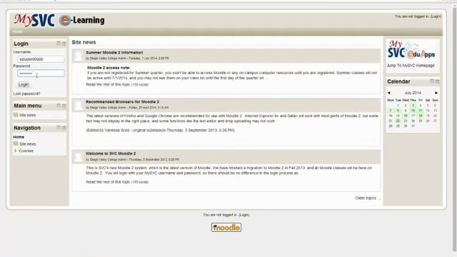 SVC Moodle 2 Student View: How to Login смотреть онлайн