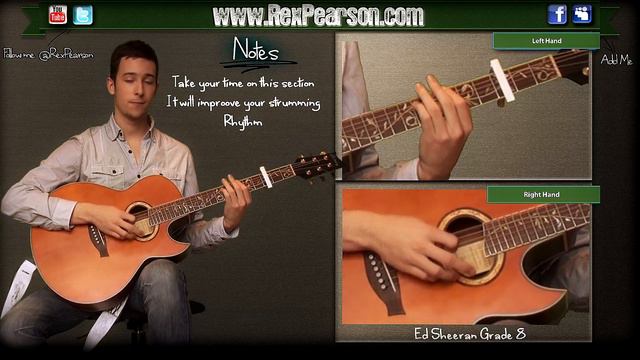 ★ Guitar Lesson Ed Sheeran Grade 8 Beginners Acoustic Accurate Tab, Chords, Easy ★ смотреть онлайн