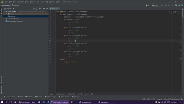 How to creat a simple GPA calculator with python смотреть онлайн
