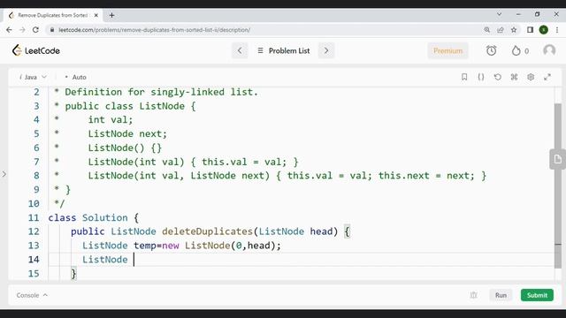 Remove Duplicates from Sorted List II #LeetCode 82 смотреть онлайн